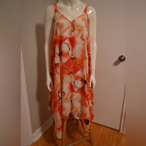 Cleo small tropical handkerchief dress